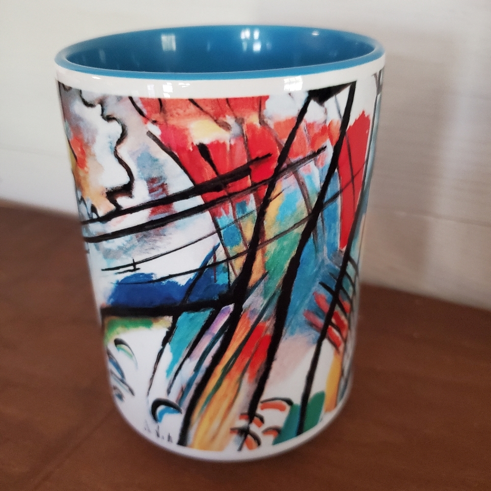 Zazzle abstract 2 tone 15oz. coffee cocoa mug Wassily Kandinsky Improvisation 28 - Picture 11 of 15